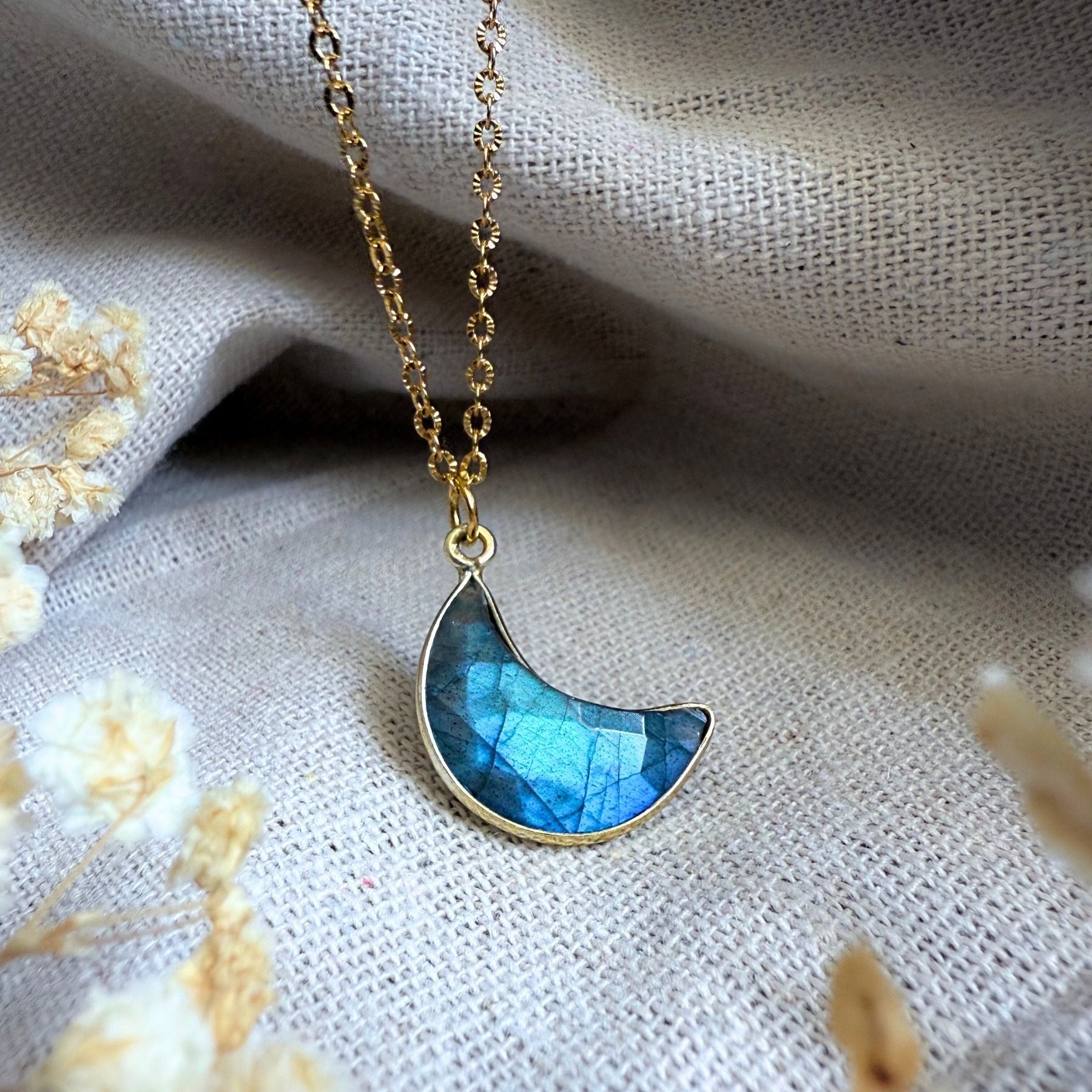 Collier "Lune" - Labradorite