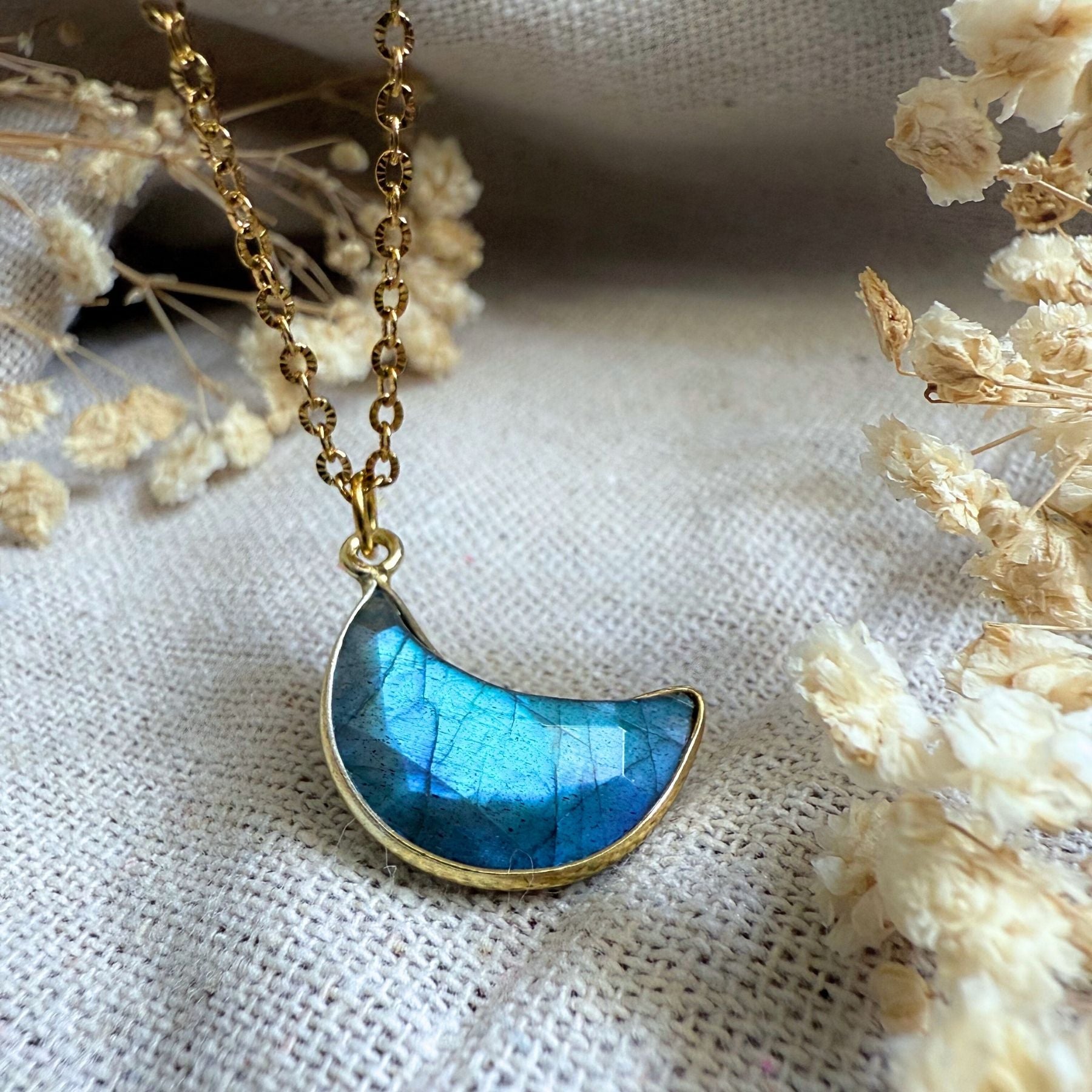 Collier "Lune" - Labradorite