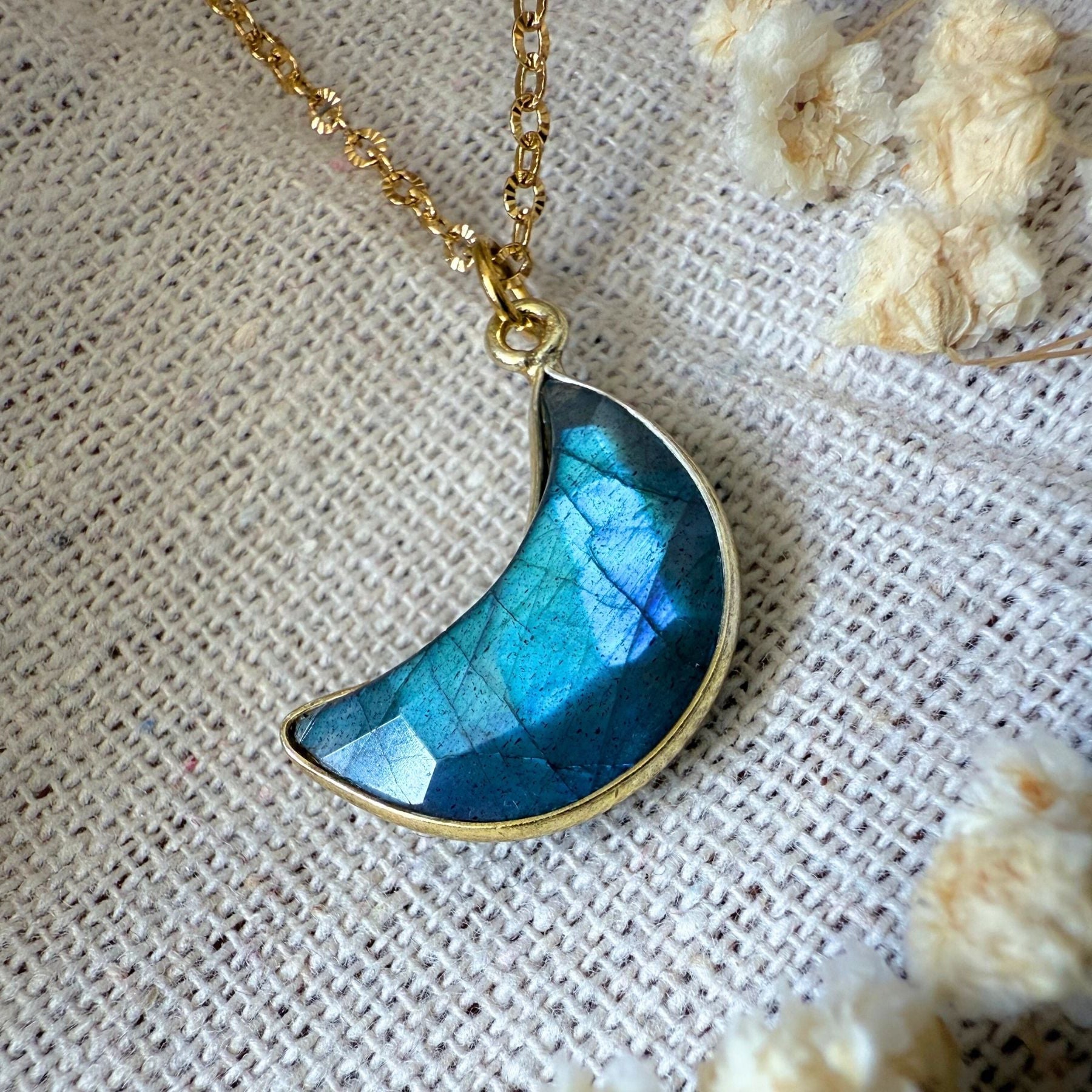 Collier "Lune" - Labradorite