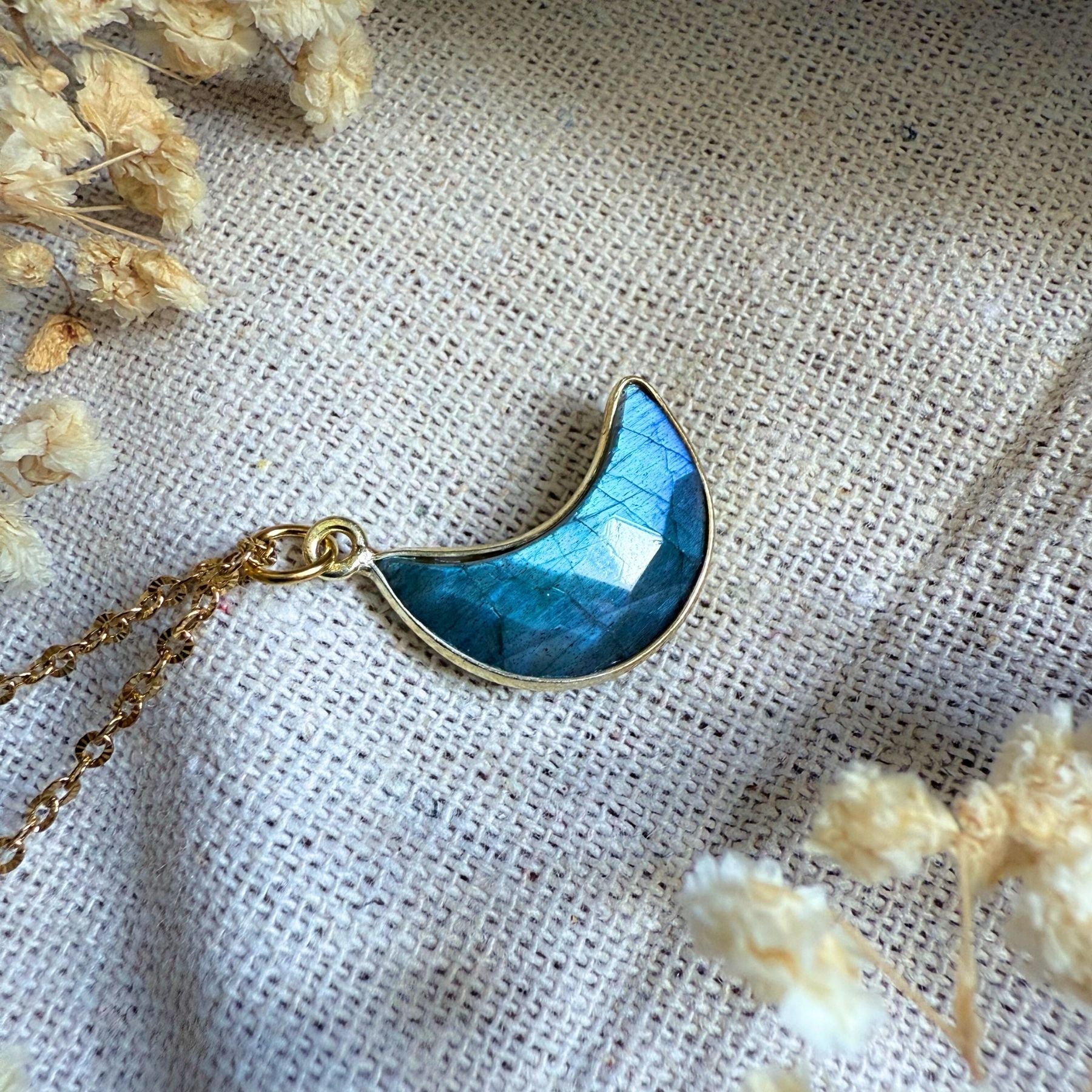 Collier "Lune" - Labradorite