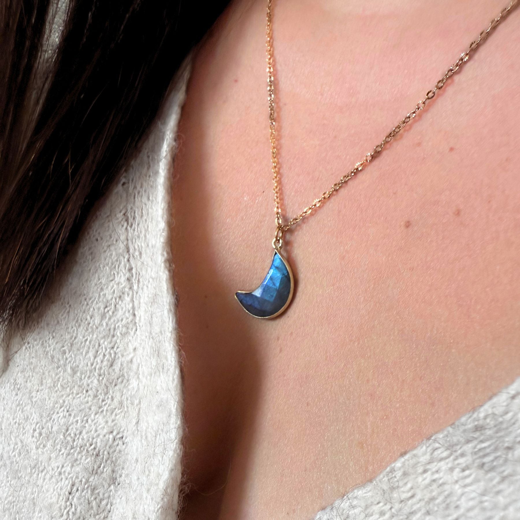 Collier "Lune" - Labradorite