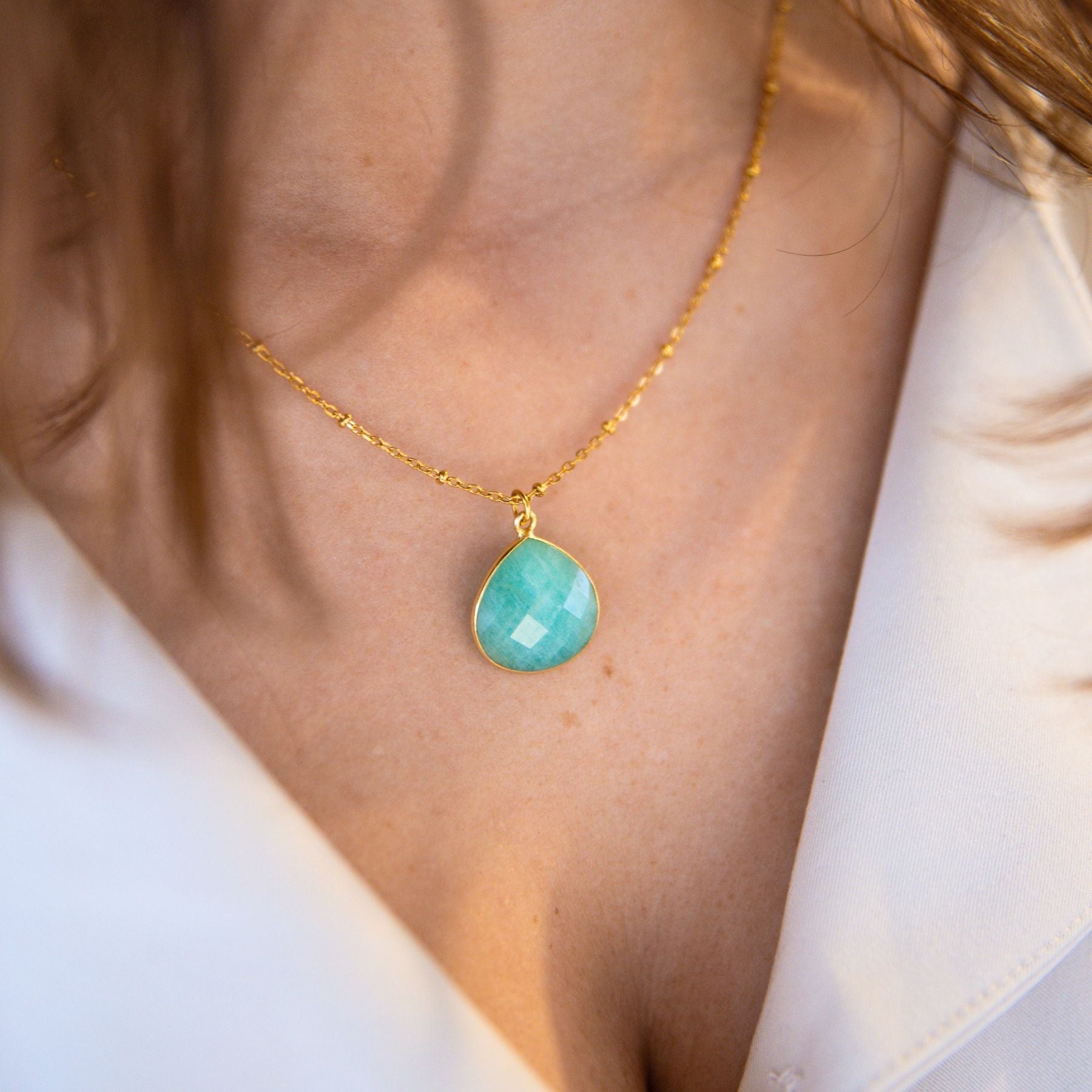 Collier "Némésis" en Amazonite