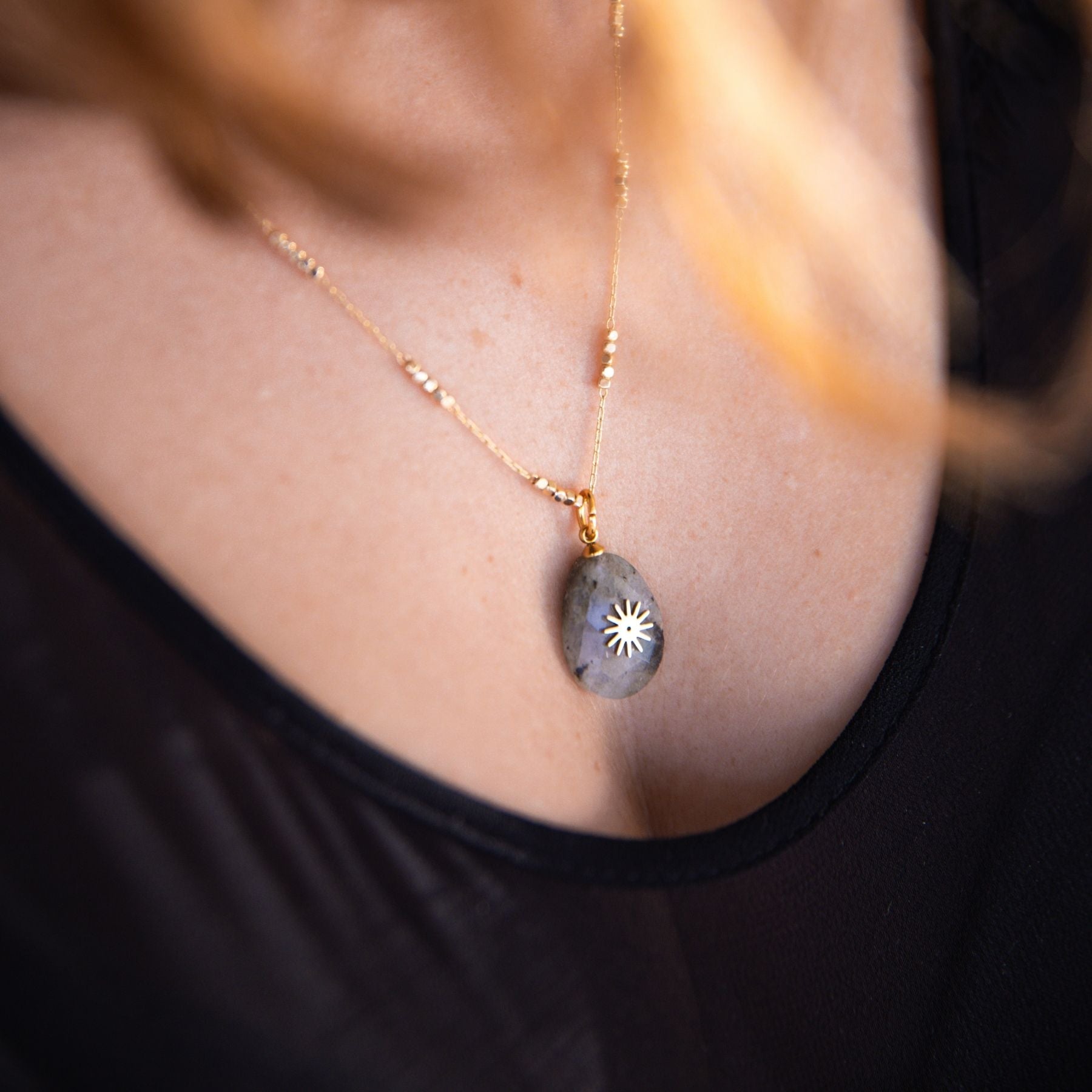 Collier "Sol" en Labradorite