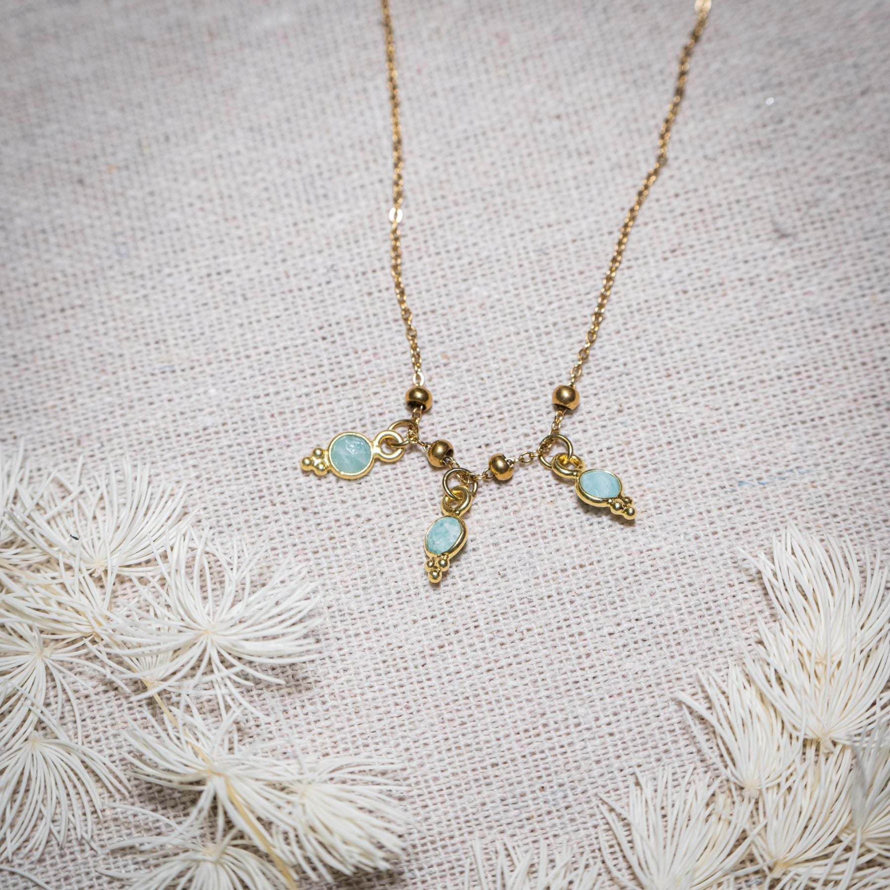 Collier "Triade" en Amazonite
