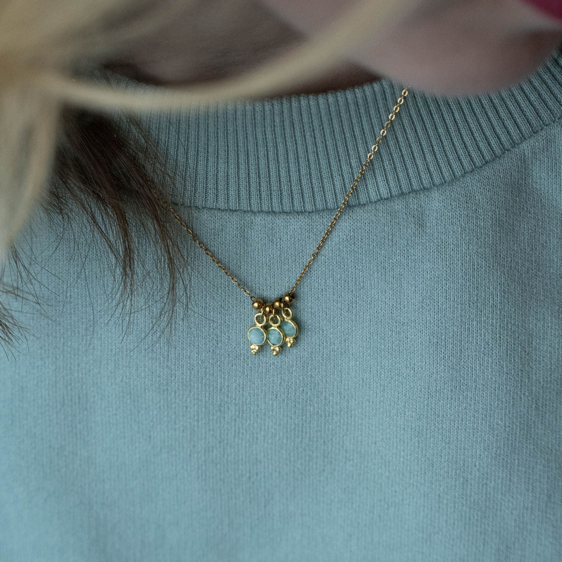 Collier "Triade" en Amazonite