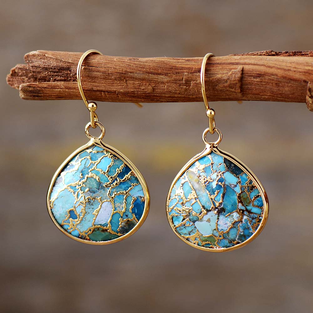 Boucles d'oreilles "Calläis" en Turquoise