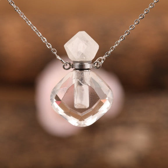 Collier diffuseur de parfum en quartz