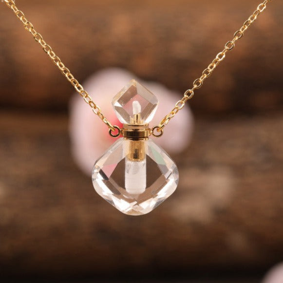 Collier diffuseur de parfum en quartz