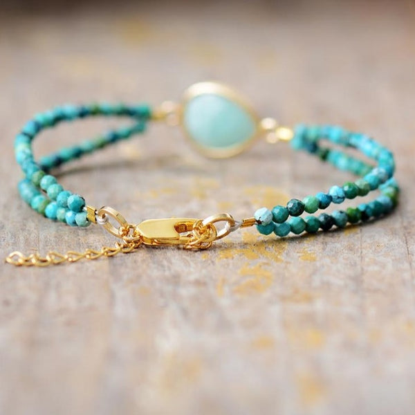 Bracelet en Amazonite et Turquoise