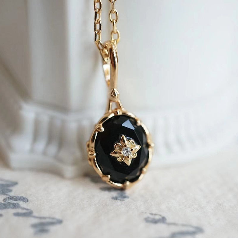 Collier en Agate noire