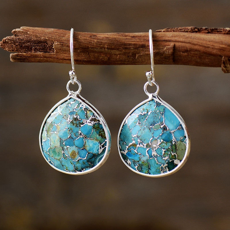 Boucles d'oreilles "Calläis" en Turquoise