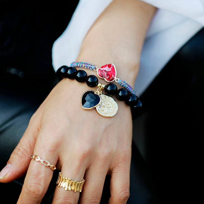 Bracelet "Hestia" en Onyx