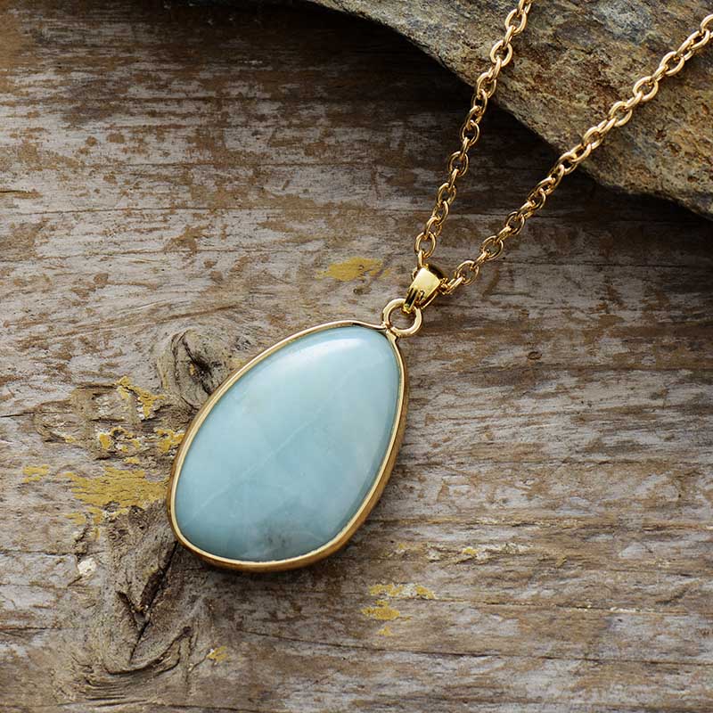 Collier "Égérie" en amazonite