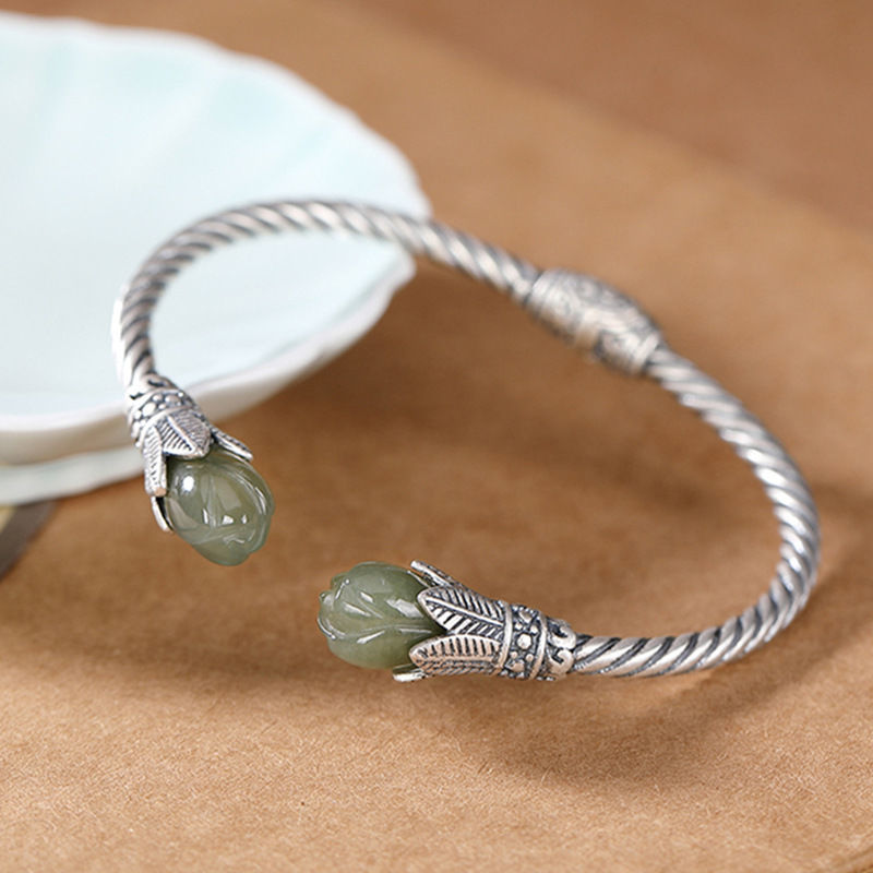 Bracelet en Jade et Argent Sterling 925