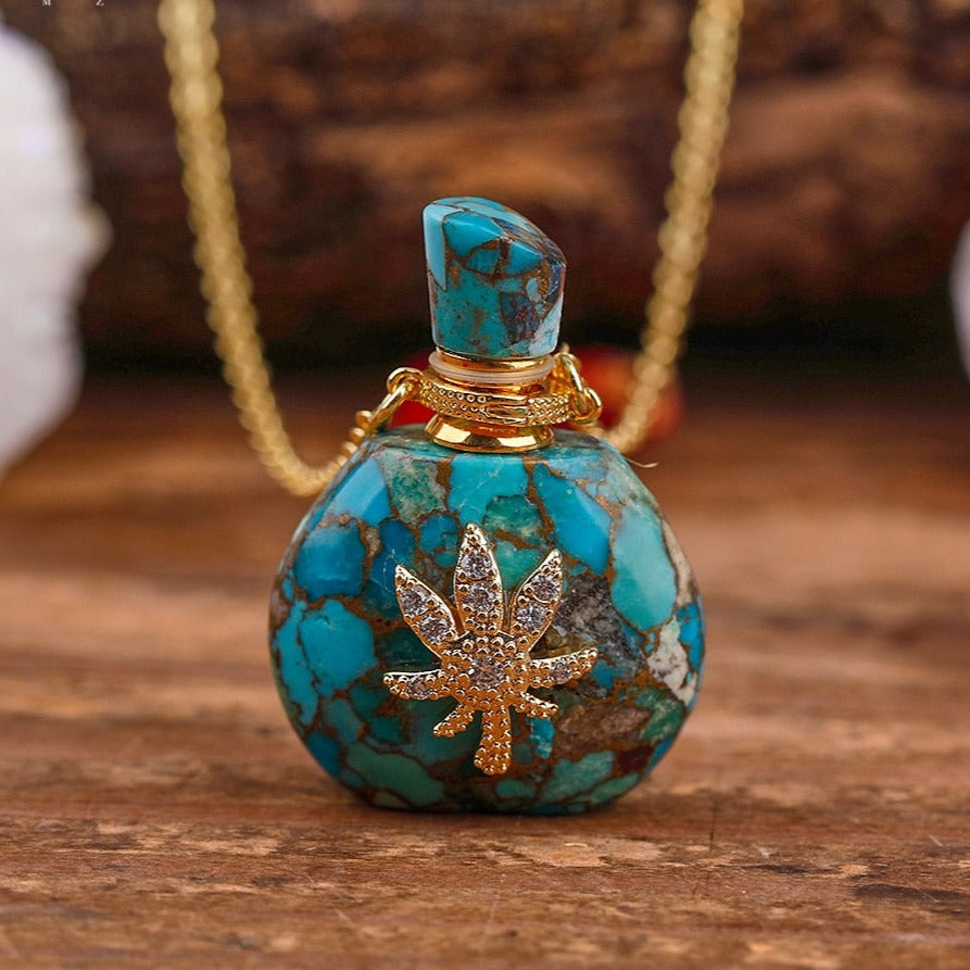 Collier diffuseur de parfum "Cérès" en turquoise