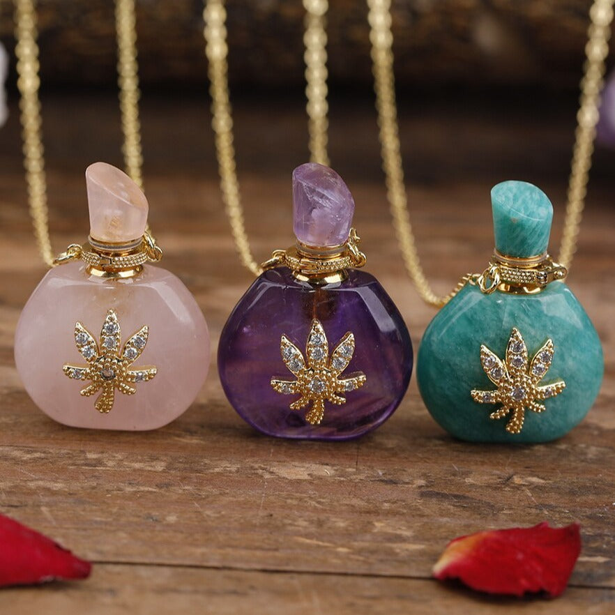 Collier diffuseur de parfum "Cérès" en pierres naturelles