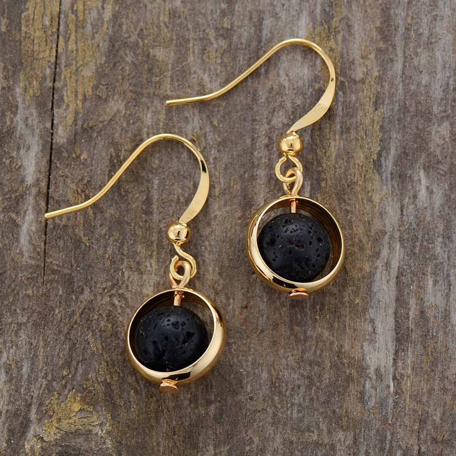 Boucles d'oreilles en Pierre de lave