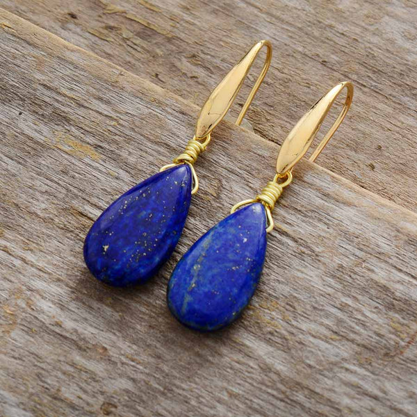 Boucles d'oreilles "Intégrité" en Lapis-lazuli