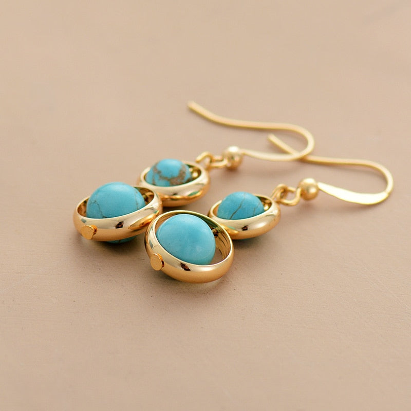 Boucles d'oreilles "Guérisseur" en Turquoise