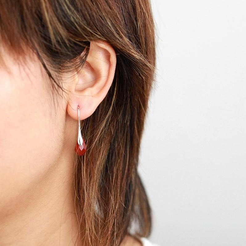 Boucles d'oreilles "Vitalité" en Jaspe rouge