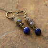 Boucles d'oreilles "Azur" en Labradorite et Lapis-lazuli