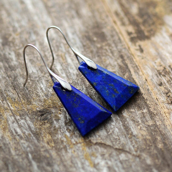 Boucles d'oreilles "Goutte d'eau" en Lapis-lazuli