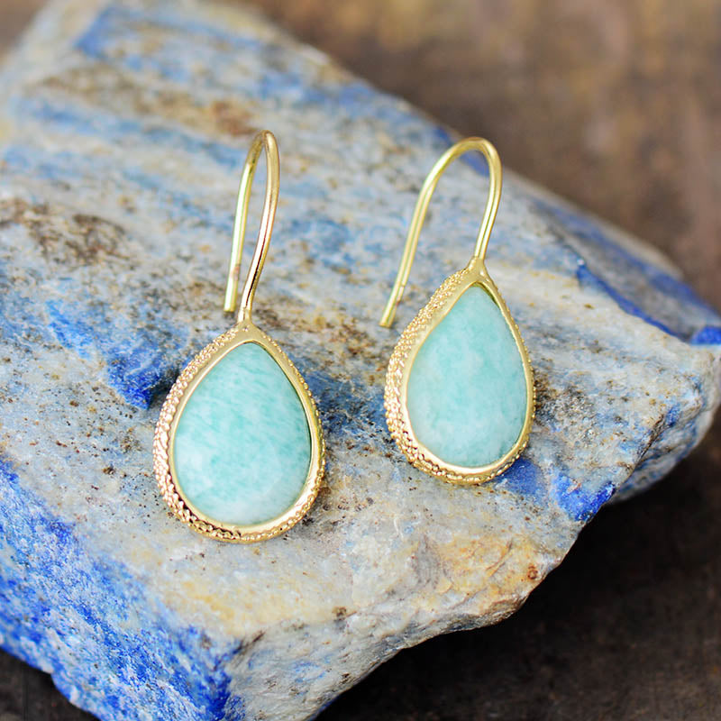 Boucles d'oreilles "Convalescence" en Amazonite