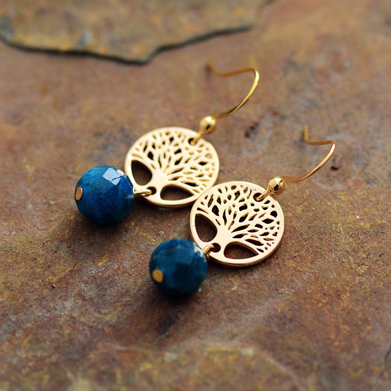 Boucles d'oreilles "Persévérance" en Apatite