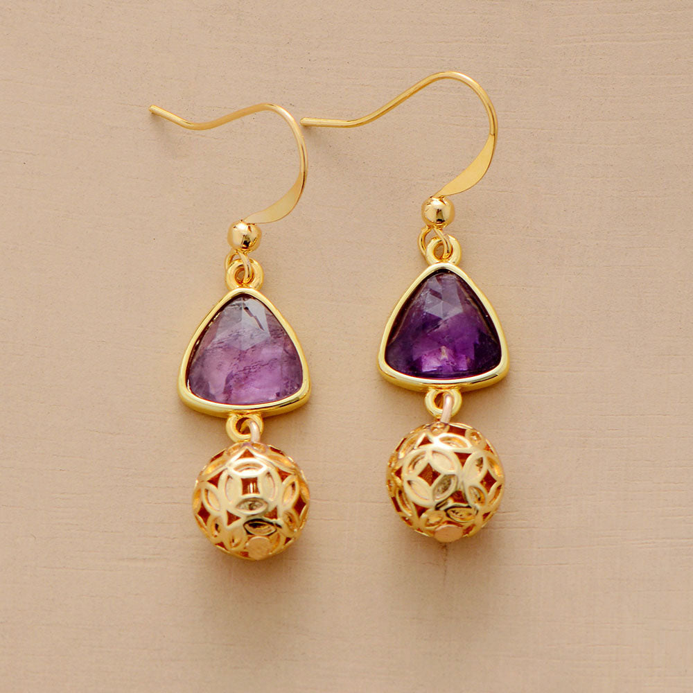 Boucles d'oreilles "Intuition" en Améthyste