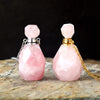 Collier diffuseur de parfum en pierre Quartz rose
