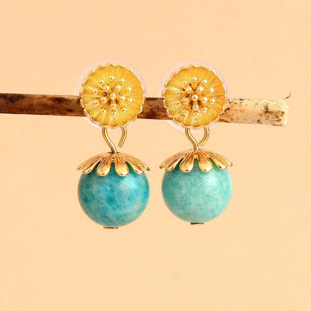 Boucles d'oreilles "Tiamat" en Amazonite