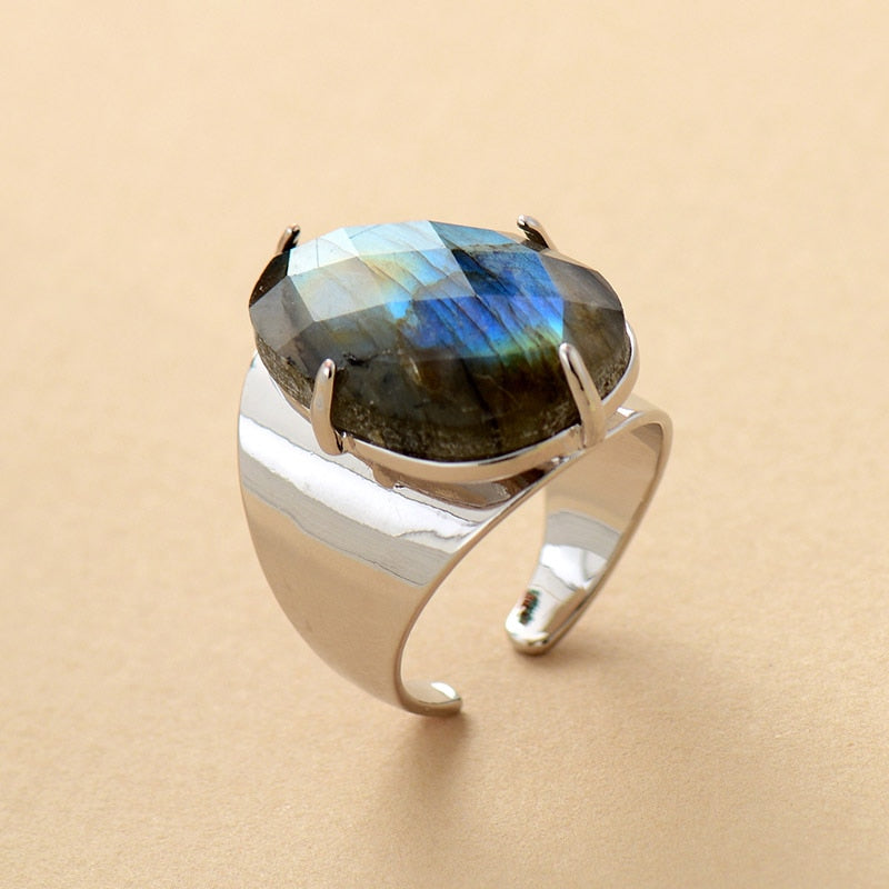 Bague "Intensité" en Labradorite