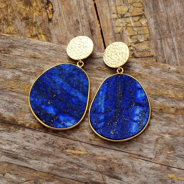 Boucles d'oreilles "Force de vie" en Lapis-lazuli