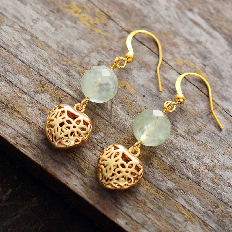 Boucles d'oreilles  "Innocence" en Quartz