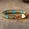 Bracelet wrap "Communication" en Turquoise