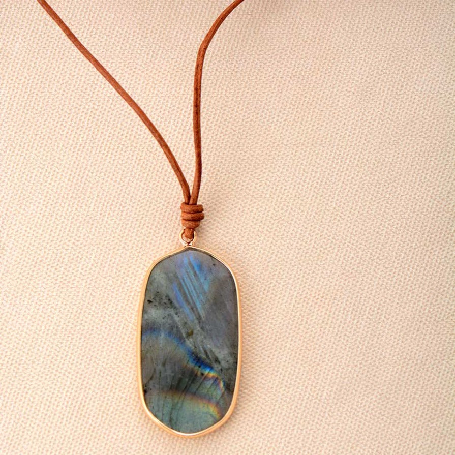 Collier "Boréale" en Labradorite