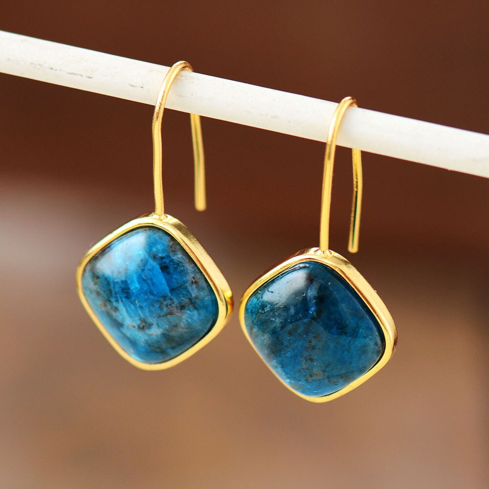 Boucles d'oreilles "Emanation" en Apatite