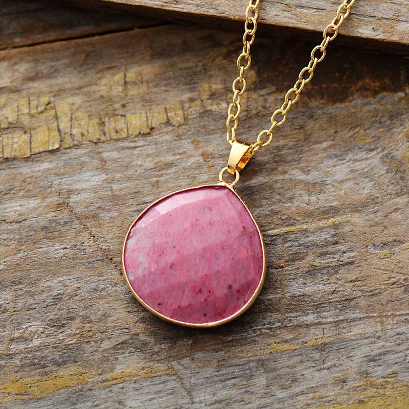 Collier "Reconnaissance" en Rhodonite