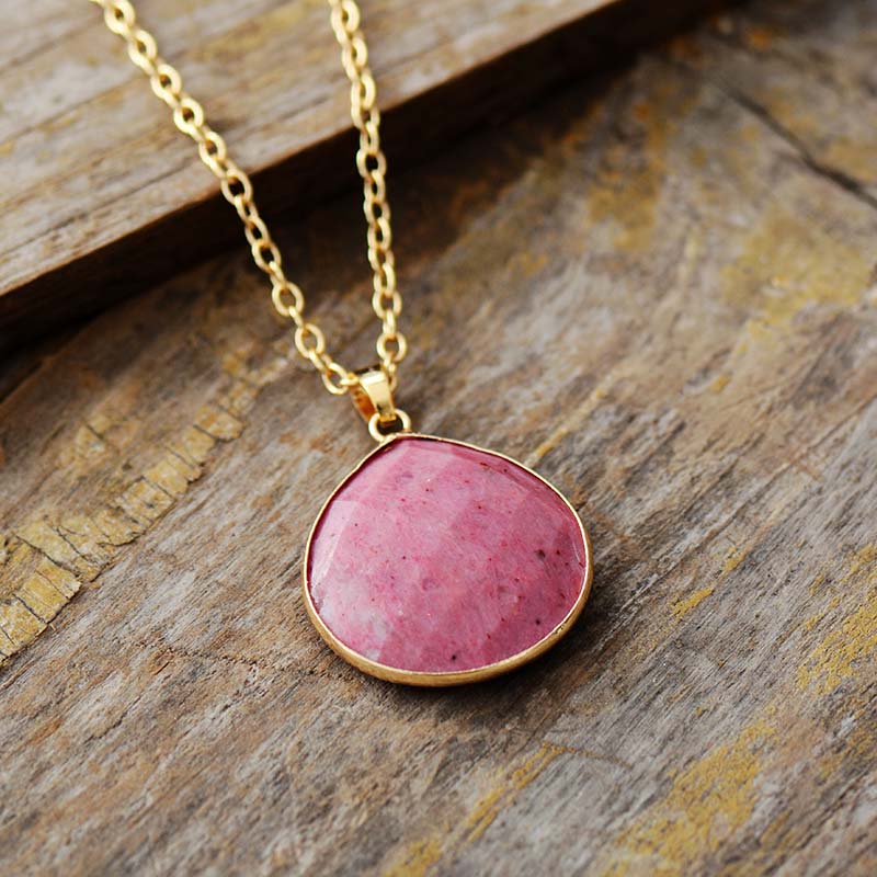 Collier "Reconnaissance" en Rhodonite