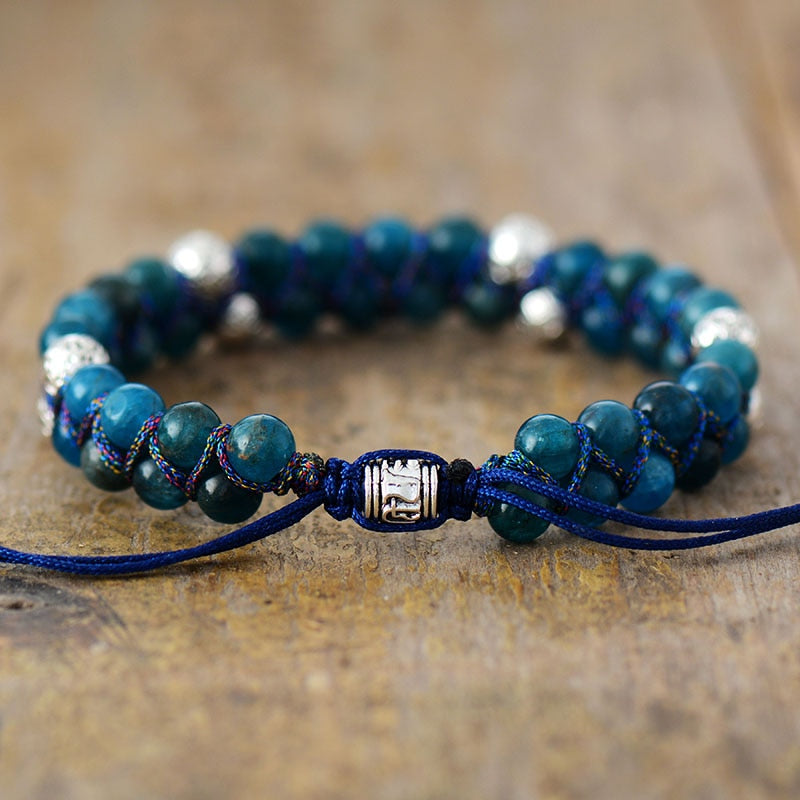 Bracelet wrap "Osmose" en Apatite