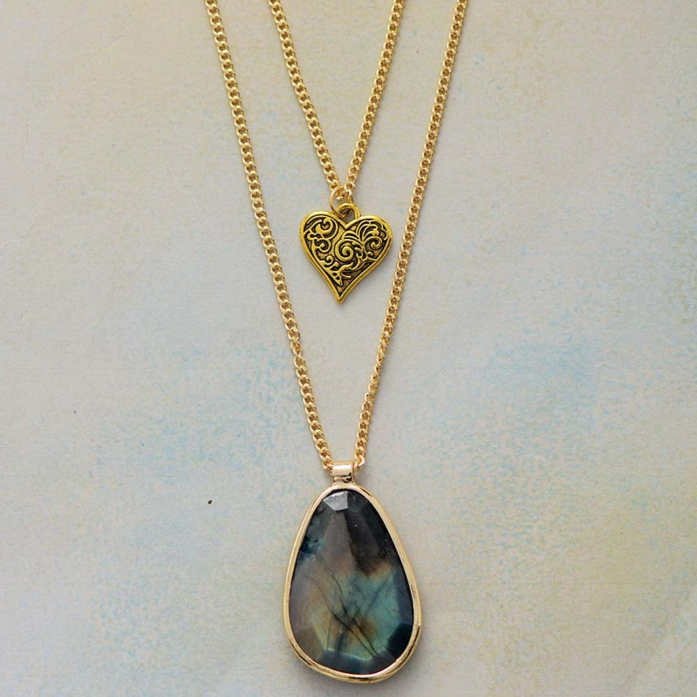 Collier "Bonté" en Labradorite