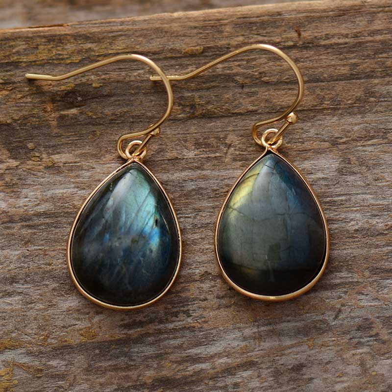 Boucles d'oreilles en Labradorite