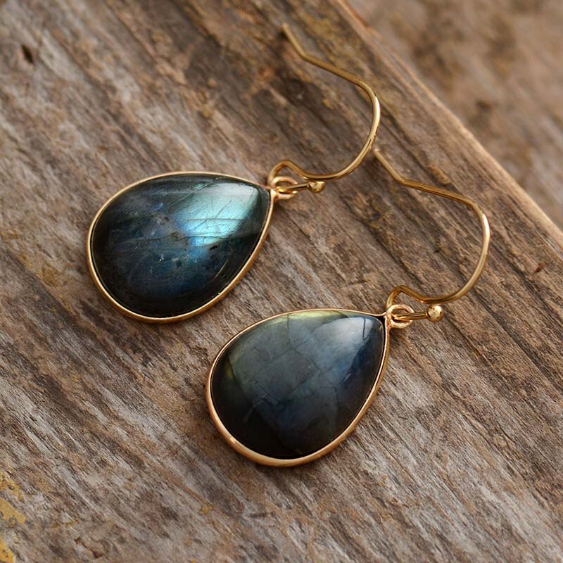 Boucles d'oreilles en Labradorite