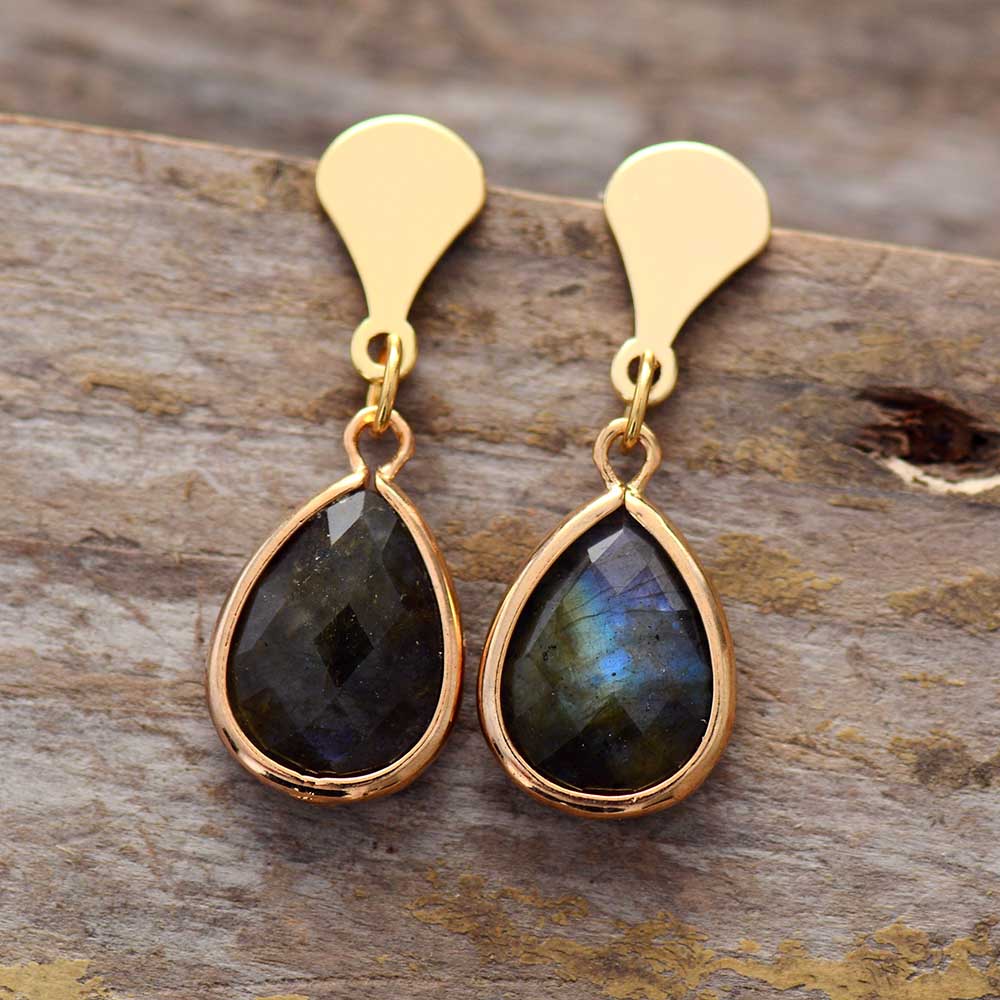 Boucles d'oreilles "Finesse" en Labradorite