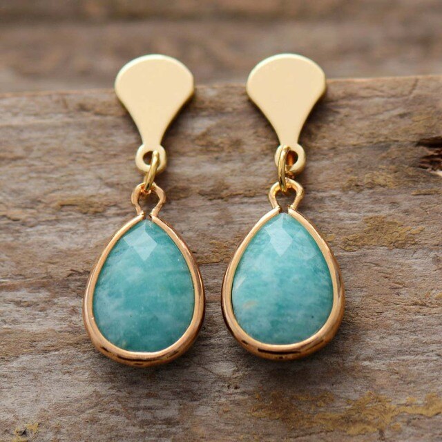 Boucles d'oreilles en Amazonite