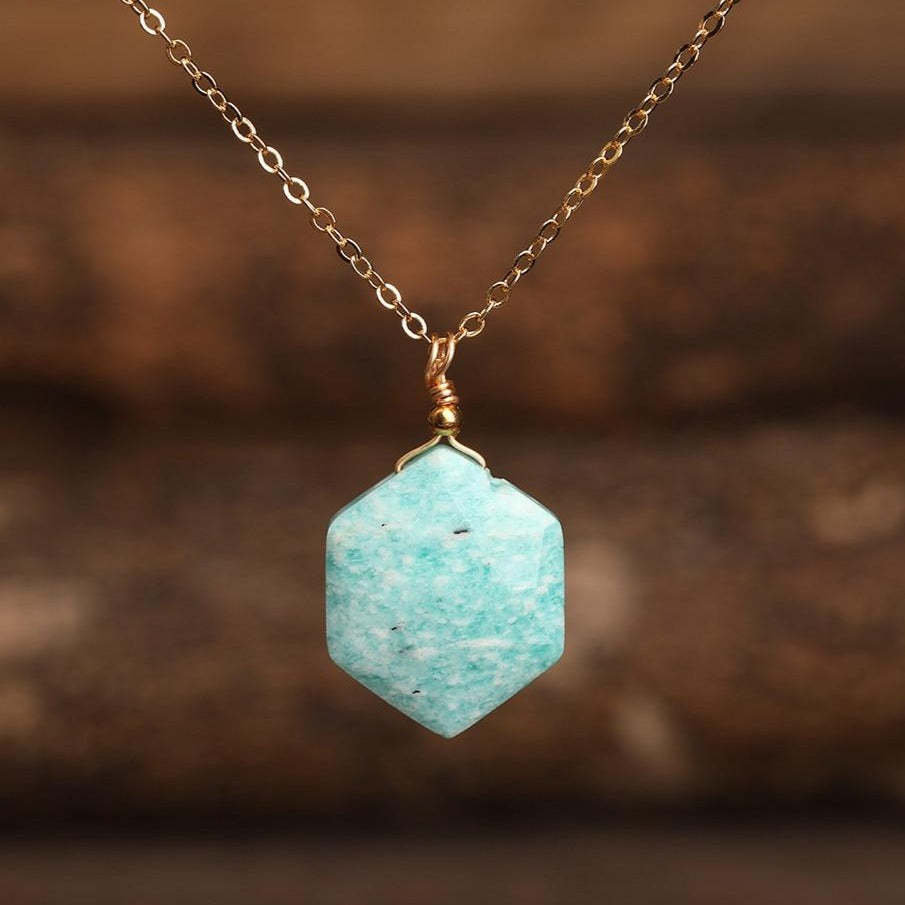 Collier en Amazonite