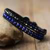 Bracelet wrap "Rigueur" en Lapis-lazuli