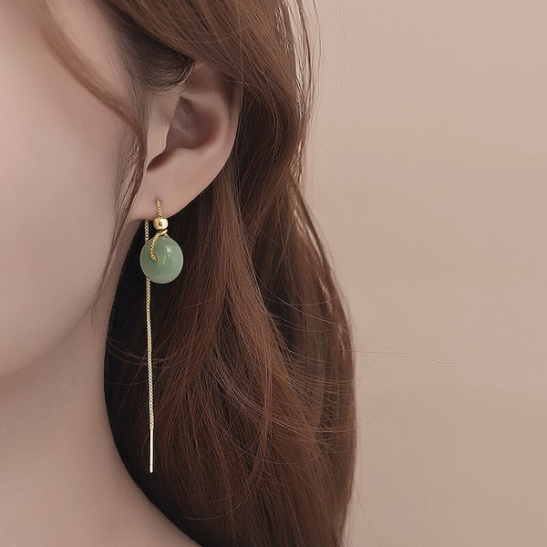 Boucles d'oreilles en Jade