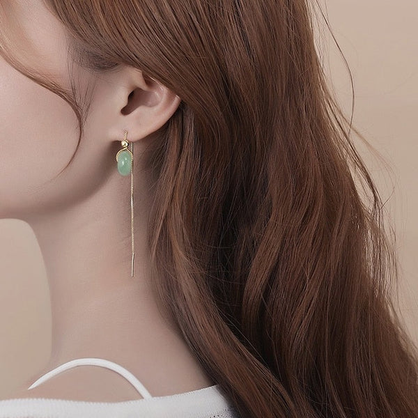 Boucles d'oreilles en Jade