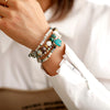 Bracelet "Cœur" en Turquoise et Agate